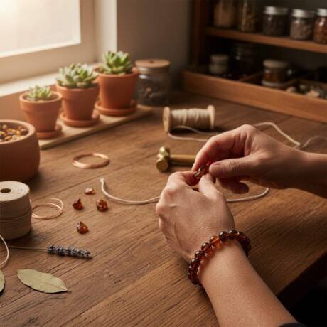 Natural Amber – Healing, Warmth & Emotional Relief Bracelet