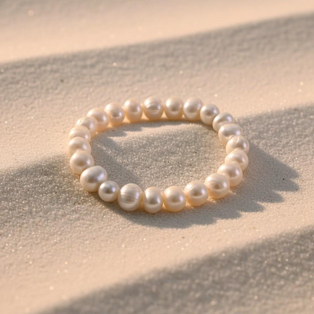 Natural Pearl – Emotional Balance, Purity & Divine Feminine Bracelet - Image 2