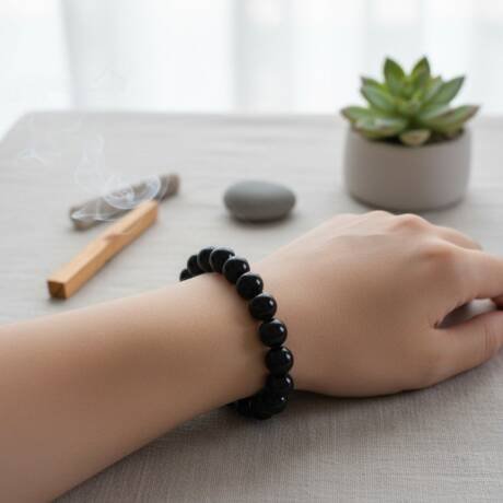 Sulemani Hakik (Black Agate) – Protection, Stability & Energy Shield Bracelet